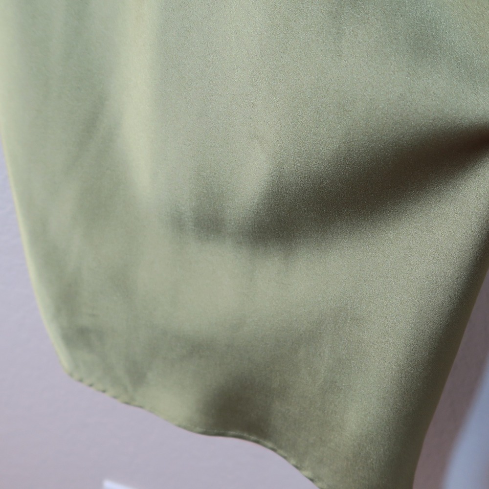 House of CB Myrna Olive Corset Satin Slip Dress Timeless Elegant - Picture 4 of 14